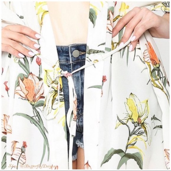 Umgee BluHeaven Sheer Kimono Cardigan - Picture 3 of 11